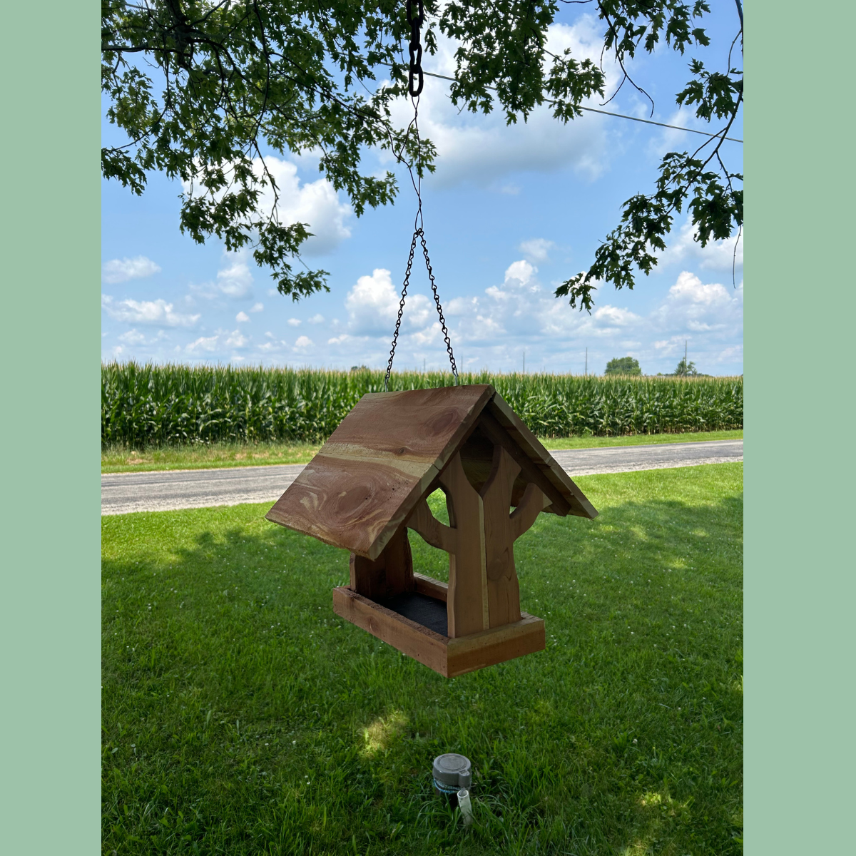 Handcrafted Wooden Bird Feeder – Tree-Shaped Design