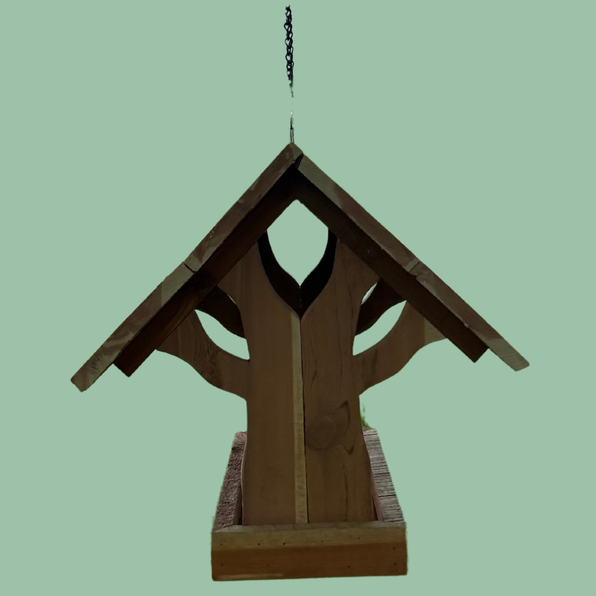 Handcrafted Wooden Bird Feeder – Tree-Shaped Design