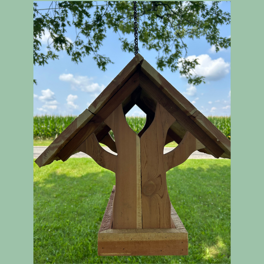 Handcrafted Wooden Bird Feeder – Tree-Shaped Design